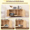Indoor Wooden Kitten House End Side Table-Natural