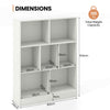 3-Tier Freestanding Storage Organizer 7-Cube Bookshelf with 2 Anti-Tipping Kits