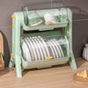 Dish Drying Rack Double Layer Bowl Drainer Tableware Storage Organizer Cupboard
