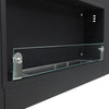 Bio Ethanol Fireplace Glass Fire Burner Inset/Wall Mounted Heater Indoor Black
