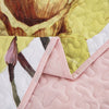 Flowers Patchwork Bedspread Quilted Coverlet Set Bedding Pillowcase Double Size