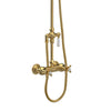 Traditional Thermostatic Shower Valve Kit Brush Brass Bathroom Gold