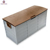 LARGE PLASTIC GARDEN STORAGE BOX OUTDOOR WATERPROOF DECK CONTAINER CHEST SHED