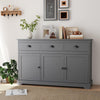 Sideboard Storage Cabinet Kitchen Cupboard 2 Door 3 Drawer Adjustable Shelf Grey