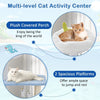Ocean-themed Cat Tree 3-level Cat Tower Activity Center Sisal Scratching Posts