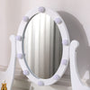 White Dressing Table with Mirror and Stool, 5 Drawers for Storage, 75x40x141.5cm