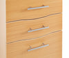 Office Filing Cabinet Pedestal Under Desk Storage Unit 3 Drawers Castors Beech