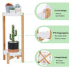 2-5 Tiers Bamboo Plant Stand Corner Flower Pot Holder Display Shelf Rack