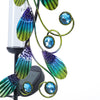 Outdoor Solar Peacock Stake Light with Rain Gauge Art Iron LED Pathway Lawn Lamp