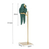 Vintage Green Parrot Figurine Ornament Stand Resin Couple Parrot Statue Hallway