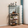 Kitchen Baker's Rack Microwave Oven Stand with Storage Shelves,Metal Frame/6Hook