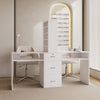 Double Manicure Table Makeup Storage Station Desk Workstation for NailArt Beauty