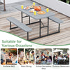 Picnic Table Bench Set for 2-4 People-Grey