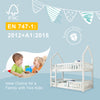 Kids Bunk Beds Wooden Single Size Bed Treehouse Bed Pine Wood Bed Frame White