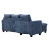Pull Out Chenille Sleeper Convertible Sofa Bed Padded Chaise Lounge with Storage