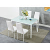 3 Colours Dining Table and 4 / 6 Padded Chairs Set Home Kitchen Furniture New