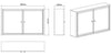 Bathroom Mirror Cabinet Large Storage Space Wall Hung 800mm x 500mm Two Door