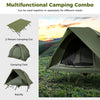 Foldable Green Off-Ground Camping Combo 2-Person Camping Cot Tent