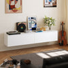 Floating TV Cabinet 160cm Long Slim TV Stand Wall Mounted Media Storage Cupboard