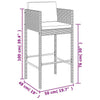 Garden Bar Set 5 Piece, Bar Table Set with Cushions, Table and Chairs for U7C0