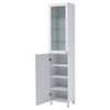 8 Tier 190cm Bathroom Mirror Cabinet Storage Cupboard Drawer Door Tallboy Unit