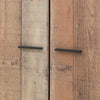Tall Wooden 2 Door Wardrobe Storage Cupboard Clothes Rail Clothes Bedroom