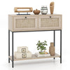 2-tier Console Table Living Room Home Long Sofa Side Table w/Drawers