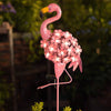 Solar Powered LED Flamingo Flowers Stake Light Outdoor Garden Yard Lawn Ornament