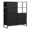 Industrial Rustic Wood Storage Cabinet Fabric Chest Of Drawer Bedroom Dresser