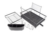 2 Tier Dish Drainer Rack with Drip Tray Cutlery Holder Plate Kitchen Sink UK