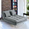 Click-Clack Recliner Large Velvet Sofa Bed Adjustable Couch Double Sleeper Chair