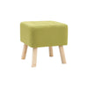 Square Footstool Footrest Pouffe Linen/Velvet/PU Leather Padded Children Seat