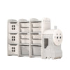 Kids Storage Playroom Shelf Rack Children's Toy Box w/10 Drawers Train Design