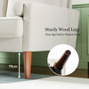 Small 2 Seater Sofa Beige Velvet Couch, Modern Love Seat Cream Living Room Sofa