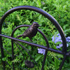 Decorative Garden Fence 5 Panels Outdoor Black Thicken Metal Wire Fencing Patio
