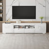 2M TV Cabinet All High Gloss TV Stand White Cabinet Unit Doors Storage with LED