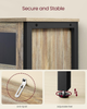 Sideboard Industrial Cabinet Storage 3 Door Glass Wood Steel Console Unit
