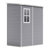 5x4FT Plastic Garden Tool Storage Shed Outdoor Lockable Bike Bin House w/Window