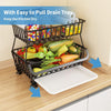 2/3/4/6 Tier Fruit Trolly Basket Rack Kitchen Storage Vegetable cart With Wheels