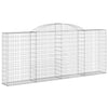Arched Gabion Baskets 4 pcs 300x30x120/140 cm Galvanised Iron