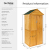 Wooden Outdoor Garden Cabinet Utility Storage Tools Shelf Box Shed Roof New