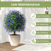 Set of 2 Artificial Lavender Topiary Ball Trees-Purple