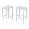 3 Piece Breakfast Bar Table Set with 3 Tier Storage Shelves White Stools & Table