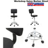 New Backrest Rotating Stool 360° Adjustable Salon Nail Beauty Lift Chair Black