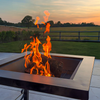 Outdoor Fire Pit Garden BBQ Patio Heater Storage Large Metal Table Log Burner