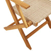 Brokky Folding Garden Chairs 6 pcs Beige Poly Rattan and Solid Wood,Folding W3F6