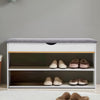 3 Tier Shoe Rack Cushion Seat Bench Hallway Shoe Storage Organiser Holder Stand