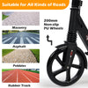 100/200mm WheelsFolding Kick Push Scooter Teens Adult Ride on Adjustable Height