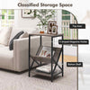 3-Tier Record Player Stand w/ V-Shaped Magazine Holder