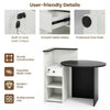 Reception Desk Front Counter Desk w/ Lockable Drawer Checkout Table w/ Shelf